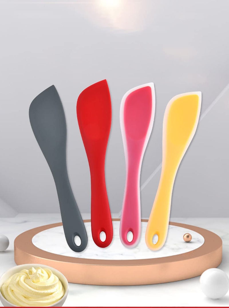 KESESU Silicone Spatulas Rubber Spatula Heat Resistant Seamless One Piece Design NonStick Flexible Scrapers Baking Mixing Tool One Piece Design Random Color Set of 2 - Image 4