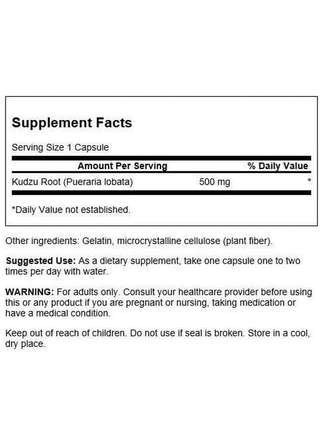 Swanson Kudzu Root 500 Mg 60 Capsules - Image 2