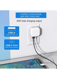 Generic PD 20W Power Adaptor for Iphone 14 series and Android, QC 3.0 Dual Port USB-C and USB-A for Iphone 14 series and Android  - Image 4