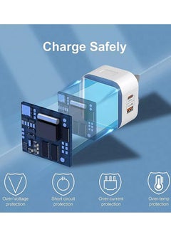 Generic PD 20W Power Adaptor for Iphone 14 series and Android, QC 3.0 Dual Port USB-C and USB-A for Iphone 14 series and Android  - Image 3