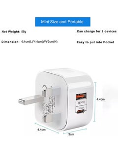 Generic PD 20W Power Adaptor for Iphone 14 series and Android, QC 3.0 Dual Port USB-C and USB-A for Iphone 14 series and Android  - Image 2