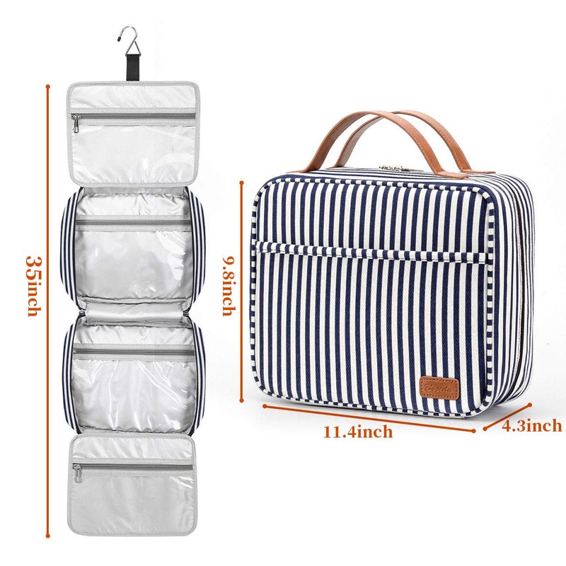 Bosidu Hanging Travel Toiletry Bag,Large Capacity Cosmetic Travel Toiletry Organizer for Women with 4 Compartments & 1 Sturdy Hook,Perfect for Travel/Daily Use/Valentines' Day - Image 4