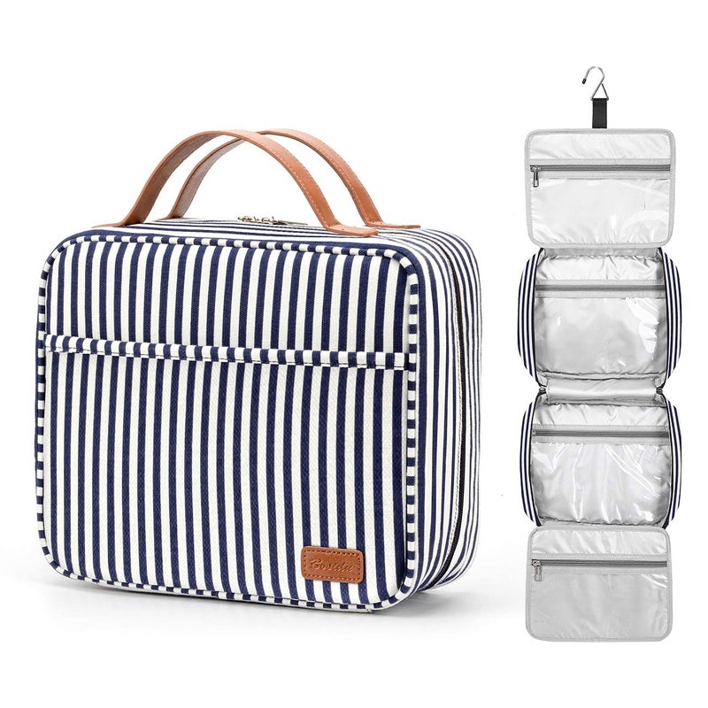 Bosidu Hanging Travel Toiletry Bag,Large Capacity Cosmetic Travel Toiletry Organizer for Women with 4 Compartments & 1 Sturdy Hook,Perfect for Travel/Daily Use/Valentines' Day - Image 1