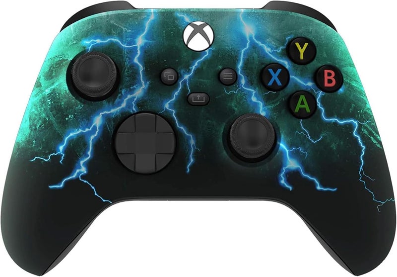 Premium Controllerz Store Xbox Series & One Soft Touch Design Custom Gaming Controller for Xbox Series & One -Soft Shell for Comfort Grip X - (Lightning) - Image 1