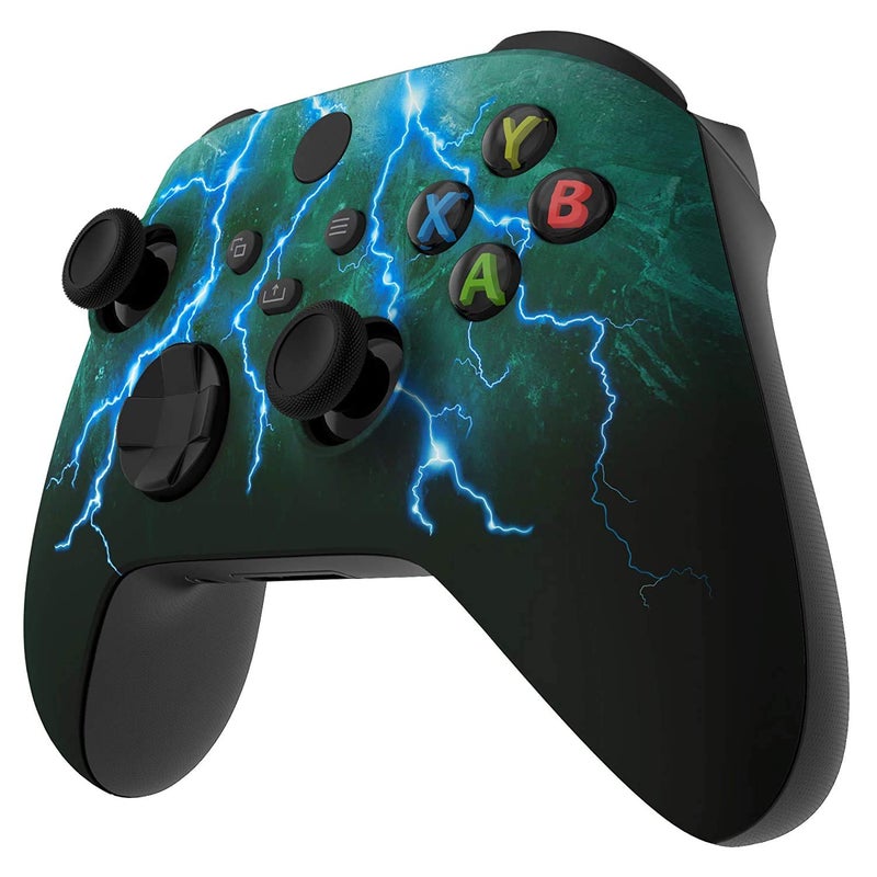 Premium Controllerz Store Xbox Series & One Soft Touch Design Custom Gaming Controller for Xbox Series & One -Soft Shell for Comfort Grip X - (Lightning) - Image 3