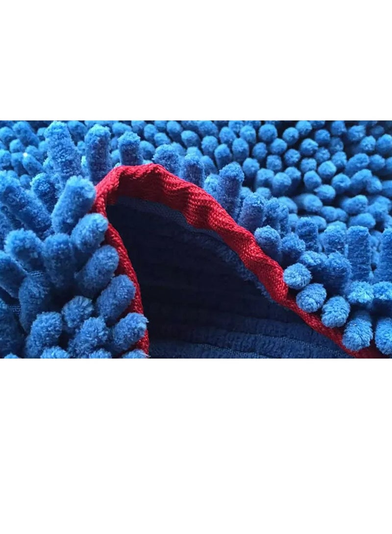 Rubik Dog Towel, Washable Microfiber Dog Towels for Drying Dogs and Cleaning Paws, Fast-Drying Dog Bath Towel with Hand Pockets Blue/Red  - Image 2