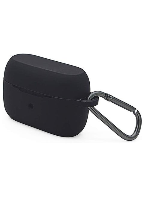 جراب سيليكون لسماعات Jabra Elite 85t مع حلقة تثبيت لسماعات Jabra 85t (أسود)