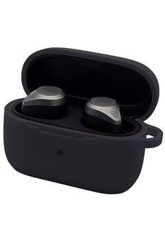 Generic جراب سيليكون لسماعات Jabra Elite 85t مع حلقة تثبيت لسماعات Jabra 85t (أسود)  - Image 2