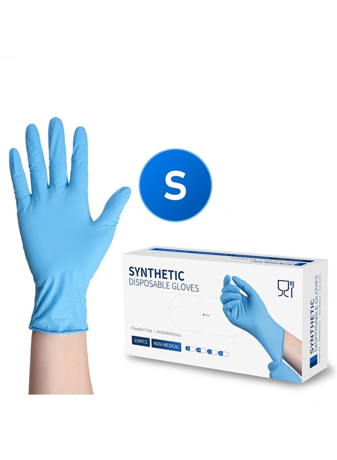 general Medical Exam Glove, Gloves Disposable Latex Free, Powder Free | 2.5-Mil, Blue Nitrile Gloves, Food Safe Gloves, Cooking Gloves, Cleaning Gloves,100,S - Image 1