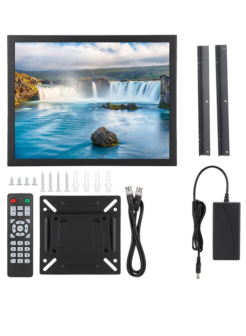 15in TFT 4:3 Display 1024x768 Embedded Industrial Monitor HDMI/VGA/AV/BNC/USB (100‑240V)  - Image 1