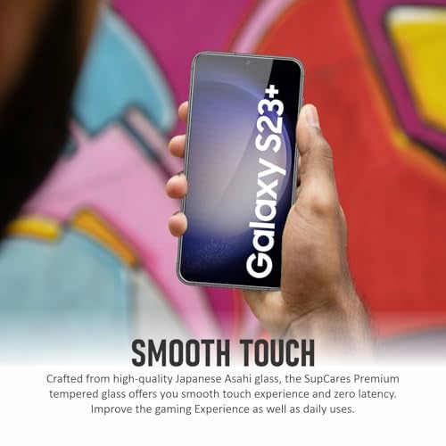 SupCares Privacy Tempered Glass for Samsung Galaxy S23 Plus and Galaxy S22 Plus (6.6 Inch) With Installation Kit | Military-Grade Gorilla Screen Protector | Edge to Edge Coverage | Black - Image 4