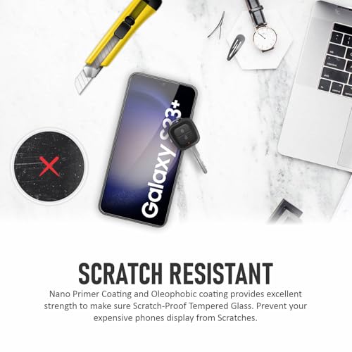 SupCares Privacy Tempered Glass for Samsung Galaxy S23 Plus and Galaxy S22 Plus (6.6 Inch) With Installation Kit | Military-Grade Gorilla Screen Protector | Edge to Edge Coverage | Black - Image 5