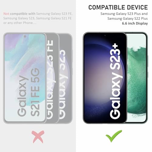 SupCares Privacy Tempered Glass for Samsung Galaxy S23 Plus and Galaxy S22 Plus (6.6 Inch) With Installation Kit | Military-Grade Gorilla Screen Protector | Edge to Edge Coverage | Black - Image 2