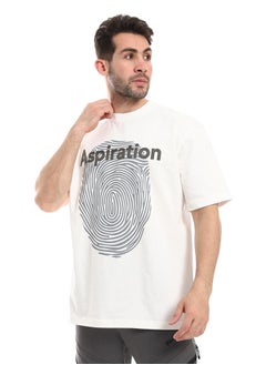 WHITE RABBIT Finger Comfy Printed T-Shirt-White  - Image 2