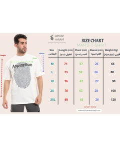WHITE RABBIT Finger Comfy Printed T-Shirt-White  - Image 5
