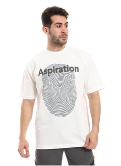 WHITE RABBIT Finger Comfy Printed T-Shirt-White  - Image 1