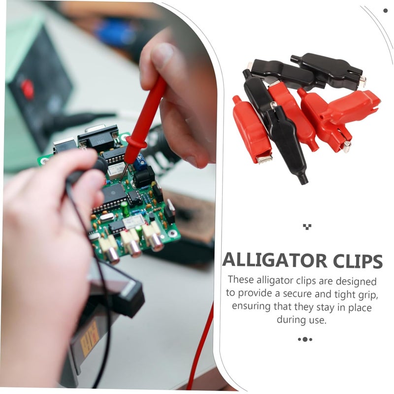 8 قطع ملاقط تمساح، أسلاك اختبار كهربائية مدمجة خفيفة الوزن للاستخدام المنزلي والسيارات - Image 3