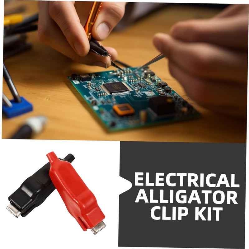 8 قطع ملاقط تمساح، أسلاك اختبار كهربائية مدمجة خفيفة الوزن للاستخدام المنزلي والسيارات - Image 5