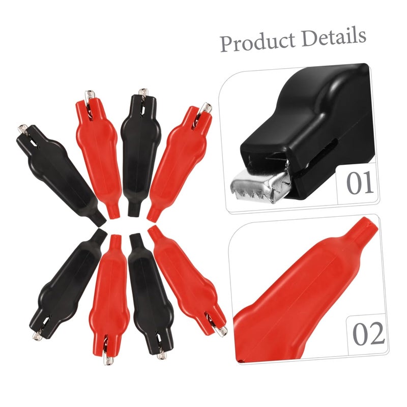 8 قطع ملاقط تمساح، أسلاك اختبار كهربائية مدمجة خفيفة الوزن للاستخدام المنزلي والسيارات - Image 4