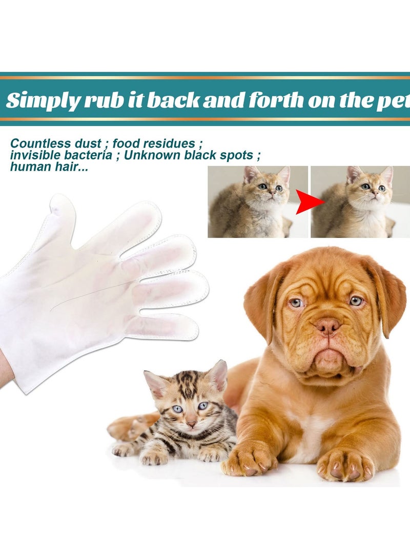 SOLARAE Pet No Rinse Grooming Gloves - 10 Dry Cleaning Gloves for Effortless Grooming and Cleaning of Dogs and Cats, Perfect for Puppies and Easy to Use. - Image 3