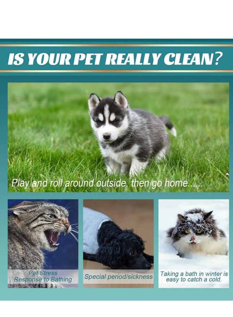 SOLARAE Pet No Rinse Grooming Gloves - 10 Dry Cleaning Gloves for Effortless Grooming and Cleaning of Dogs and Cats, Perfect for Puppies and Easy to Use. - Image 4