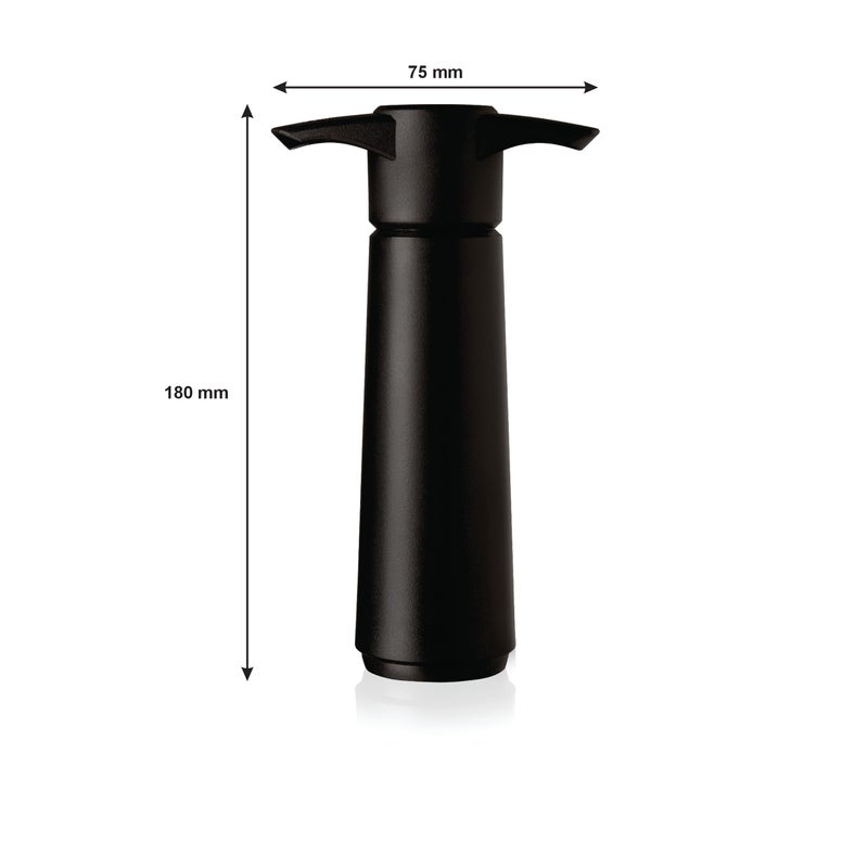 Vacu Vin Original Wine Saver with 2 Vacuum Bottle Stoppers â€“ Black Wine Preserver Pump for Red or White Wine â€“ Manual Air Remover System â€“ Airtight Seal â€“ Keep Wine Fresh Longer - Image 3