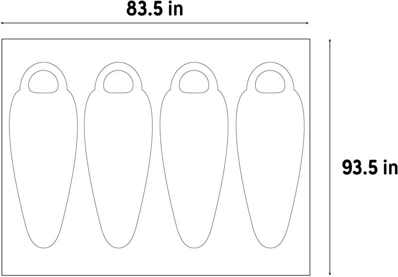 Kelty 4 Person Freestanding Rumpus Tent Footprint for Camping Car Camping Festivals and Family - Image 4