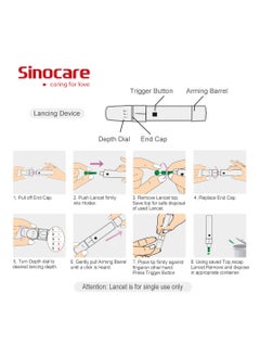 SINOCARE Posted by sinocare Blood Glucose Meter Sizes:17.5*16.3*5  - Image 5