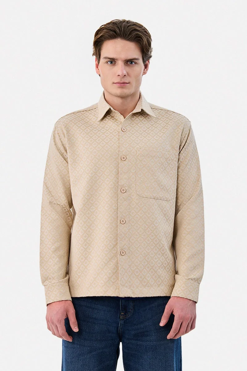 سنيتش Relaxed Fit Geometric Overshirt