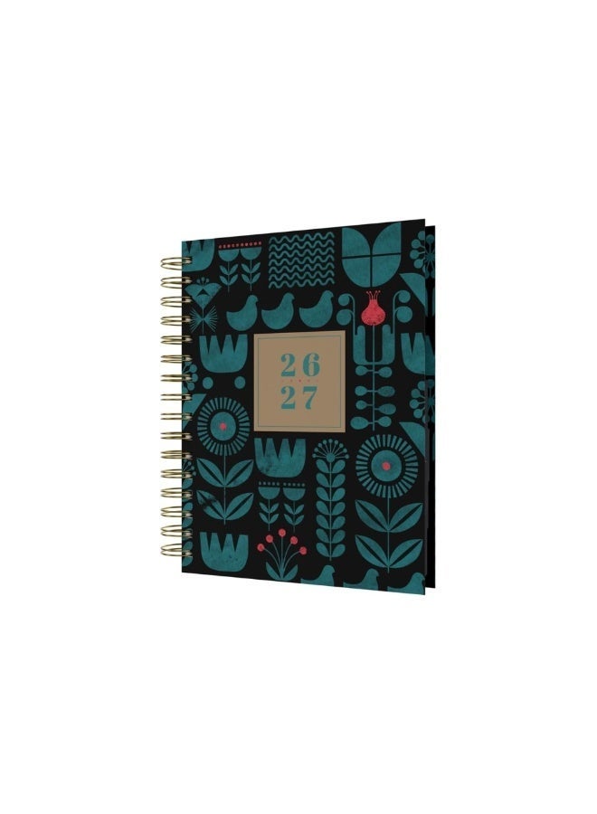 Collins 2026-2027 Mid/Academic Year Planner - 13 Month A5 Day-to-Page - Hard Cover - Collins Debden Scandi Range Black/ Blue (E-PW51M.99-2627) - Image 1
