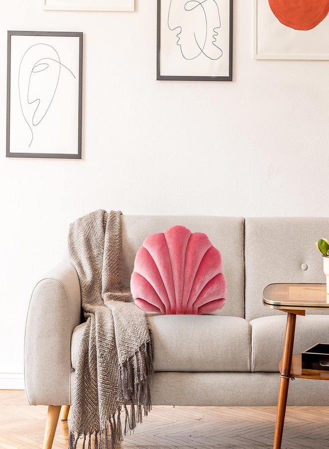 Marsui Pink Sea Princess Seashell Decorative Pillow, Preppy Room Decor Party Gift Soft Chair Cushion Cute Clam Throw Pillow for Sofa Bed Living Room(Light Pink,13.4 x 9.8 in) - Image 5