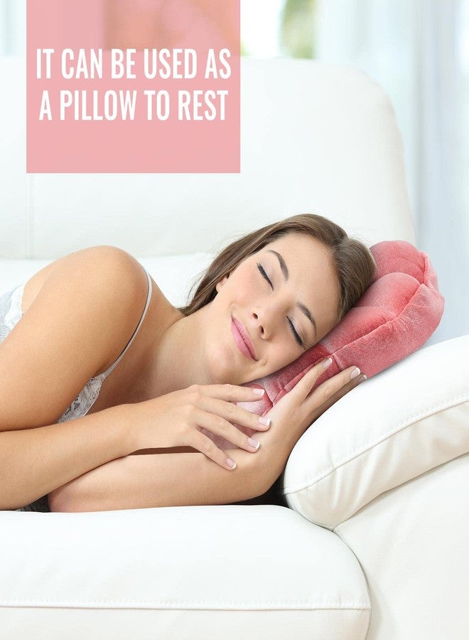 Marsui Pink Sea Princess Seashell Decorative Pillow, Preppy Room Decor Party Gift Soft Chair Cushion Cute Clam Throw Pillow for Sofa Bed Living Room(Light Pink,13.4 x 9.8 in) - Image 4