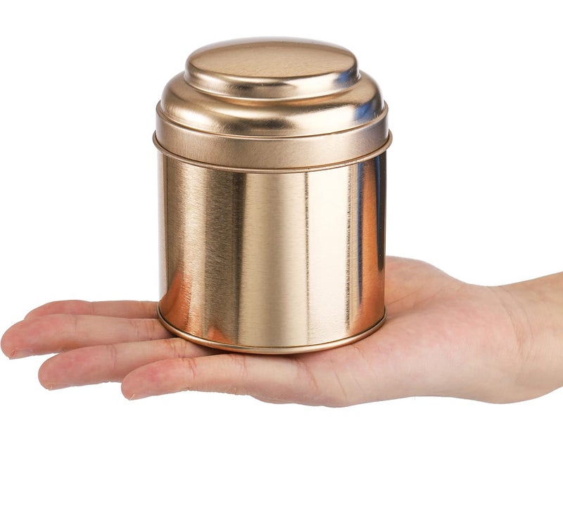 Lawei 9 Pack Tea Tins Canister with Airtight Double Lids, Mini Tea Storage Containers Round Tin Can Box for Storage Tea Coffee Sugar Loose Leaf, 8 Fluid Oz - Image 4