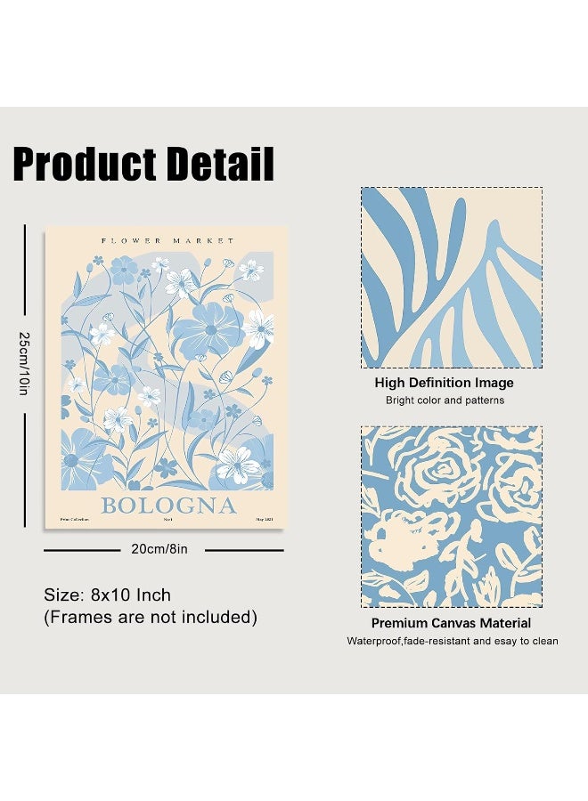 KBKBART Matisse Wall Art Prints Set of 6, Abstract Blue Matisse Wall Art Exhibition Posters, Modern Blue Matisse Flower Market Yayoi Kusama Picasso Mix Gallery Wall Art, Boho Canvas Paintings for Aesthetic - Image 5