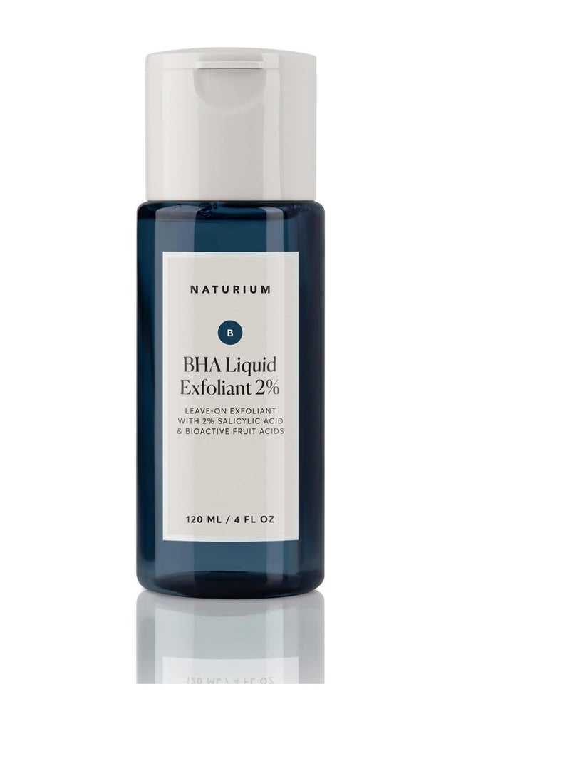 NATURIUM BHA Liquid Exfoliant 2%, Leave-on Face & Skin Care Exfoliating Pore Treatment, with Salicylic Acid & Bioactive Fruit Acids, 4 oz  - Image 1