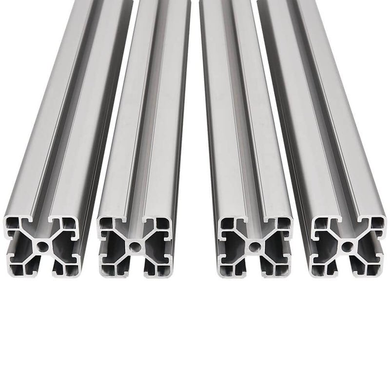 4PCS T Slot 4040 Aluminum Extrusion Profile 394European Standard Anodized Linear Rail for 3D Printer Parts and CNC DIY 1000mm Silver394inch
