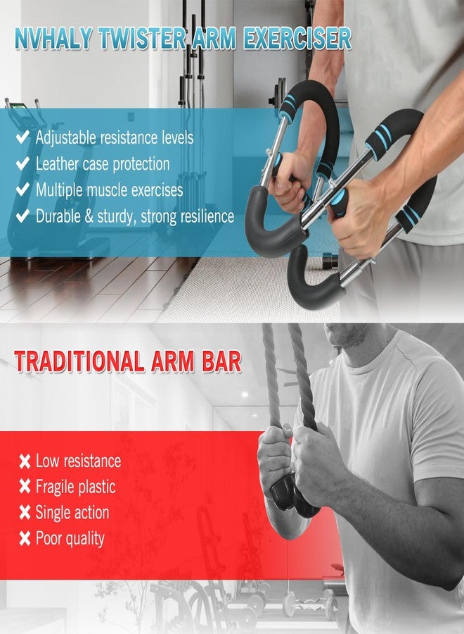 Nvhaly Twister Arm Trainer - Adjustable 60-100lbs Resistance Arm & Chest Workout Equipment for Home Gym Fitness , Arm Strengthener for Men, Power Twister Bar for Biceps, Forearm & Shoulder Training - Image 3