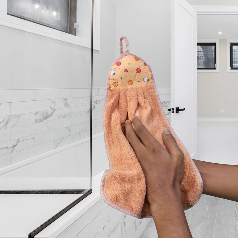 NFI essentials Microfiber Super Absorbent Set of 3 Soft Hand Towel for Kitchen Wash Basin Towel with Hangin Loop Napkin Hand Dry 40x28 cm - Image 3