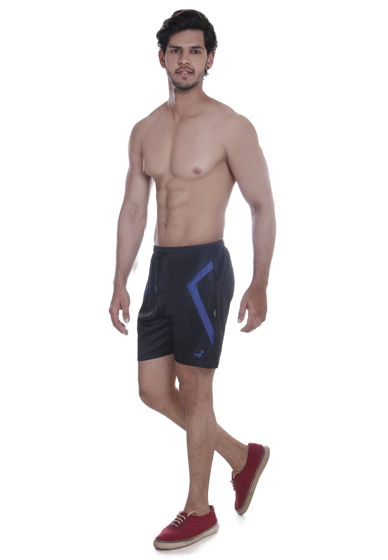VEGO Men's Sports Shorts, Nylon Shorts, Half Pant, Bermuda Black - Image 5