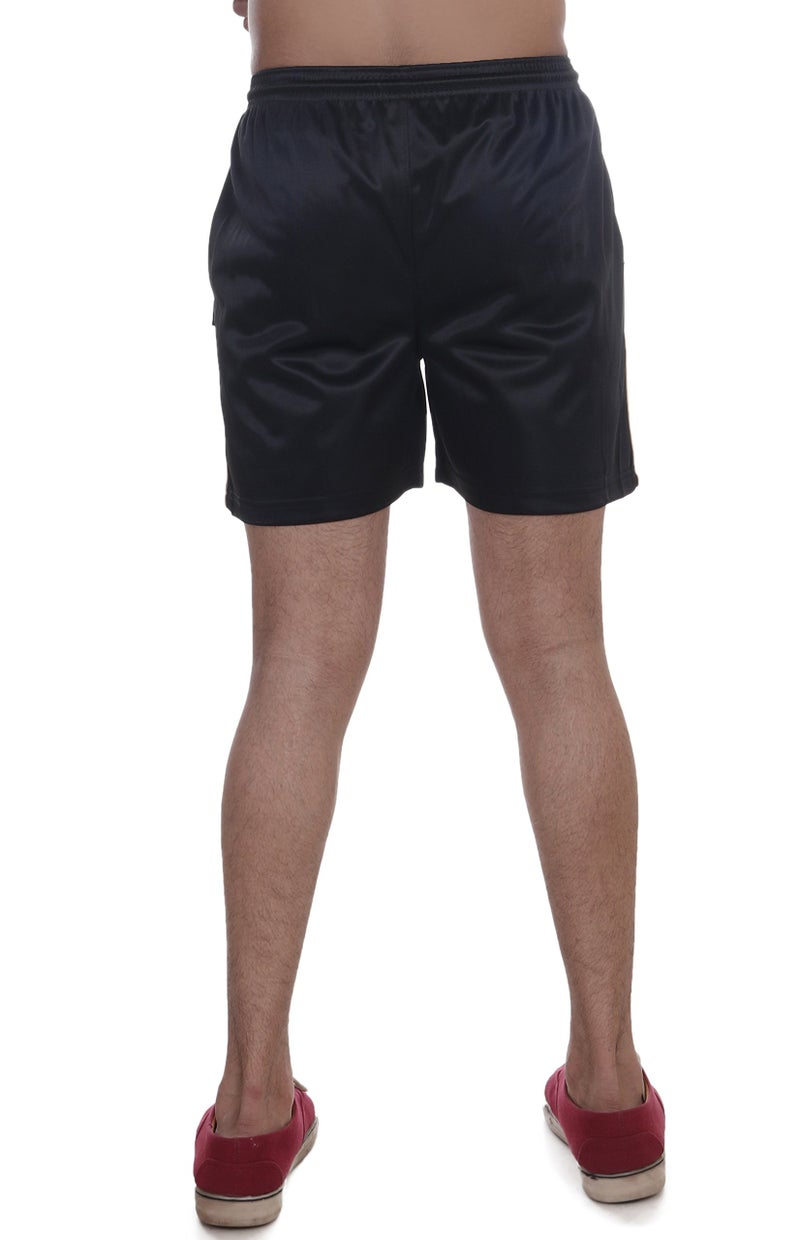 VEGO Men's Sports Shorts, Nylon Shorts, Half Pant, Bermuda Black - Image 4