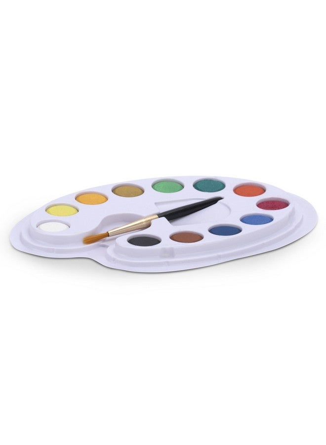 Camel Kokuyo Student Water Color Cakes - 12 Shades, Multicolor (Assorted)