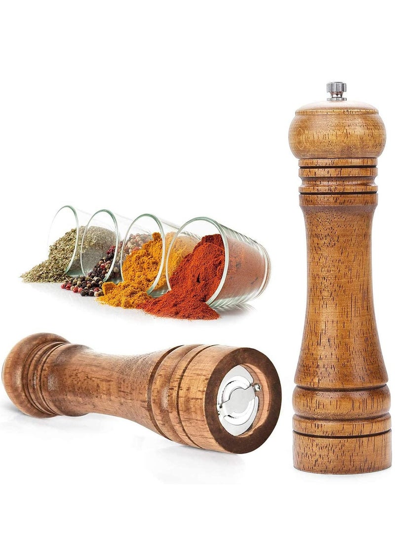 Salt and Pepper Mill Set, Wooden Grinders Premium Adjustable, Shaker  Grinder Pack of 2 - Image 1