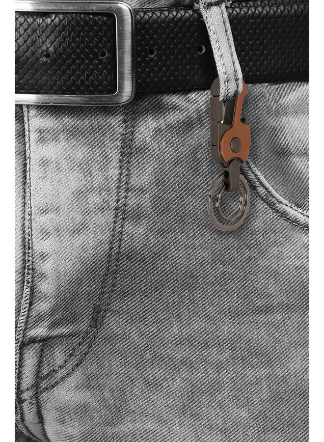 Omuda Premium and Stylish Hook Locking Metal Key Chain for Men & Women & for Gift (M-LYM18 Brown) - Image 5