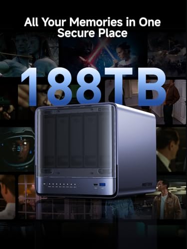 MINISFORUM Desktop NAS N5 Pro 5 Bay 128GB SSD,AMD Ryzen AI 9 HX PRO 370(12C/24T) DDR5 RAM Slots, 1*10Gbe,1*5Gbe, 2*USB4(8K), 8K HDMI,1xM.2 Slot & 2xU.2/M.2 Slots Up to 188T, Network Attached Storage - Image 5