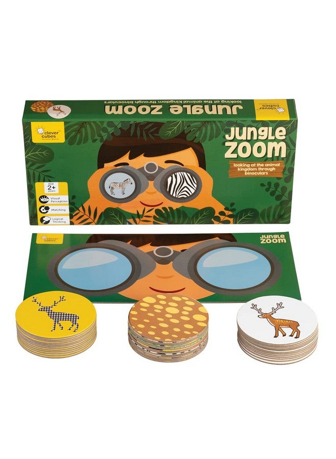 Clever Cubes Jungle Zoom: Educational Games. Activity Games. Perfect for Kids 2 to 4 Years. Birthday Return Gifts. Best Games for Kids. - Image 1