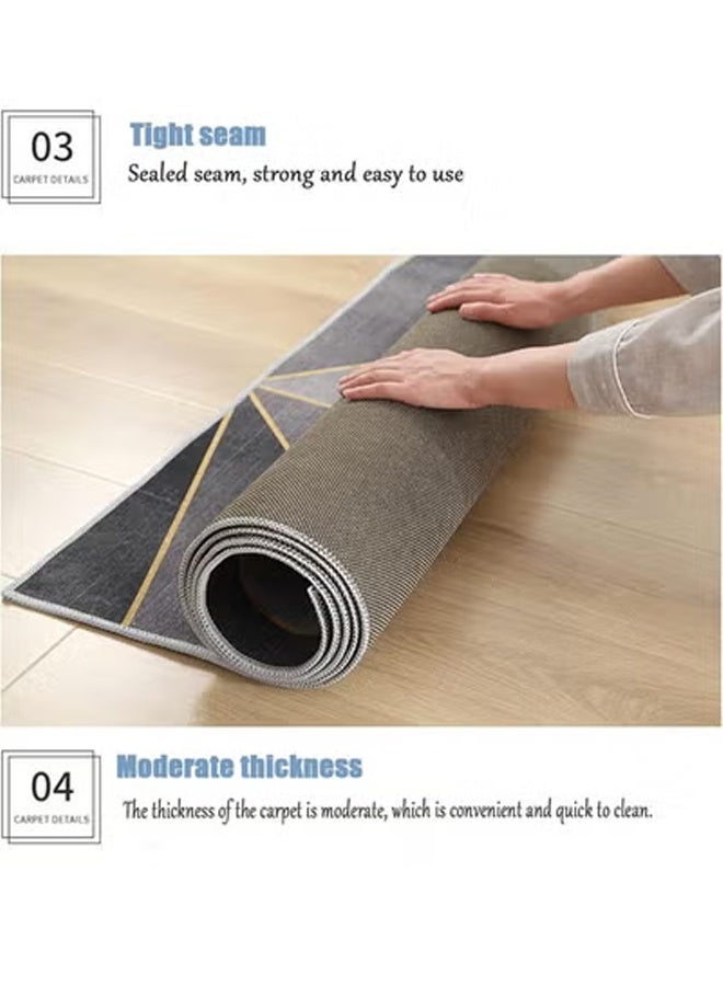 keke Nordic Light Luxury Living Room Carpet with Plastic bottom crystal velvet 160 X 230cm - Image 5