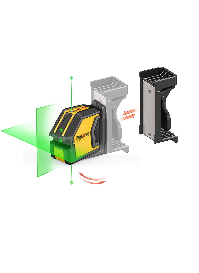Prexiso Prexiso Green Beam Cross Line Laser Level with Plumb Point  - Image 1