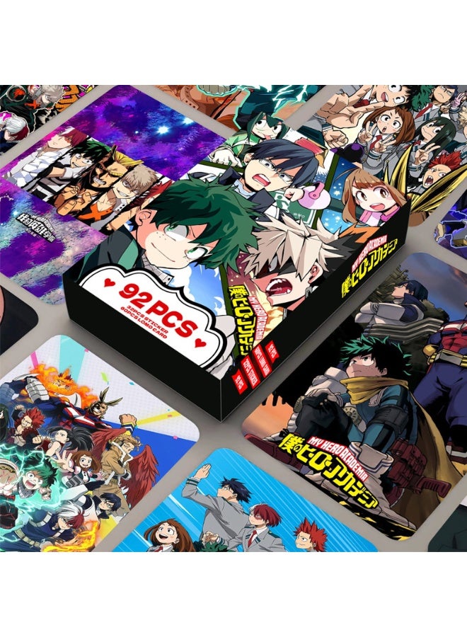 NIBEMINENT 92 Pcs Cartoon My Hero Academia Double-sided Lomo Cards Card For Fans Collection Gifts - Image 1