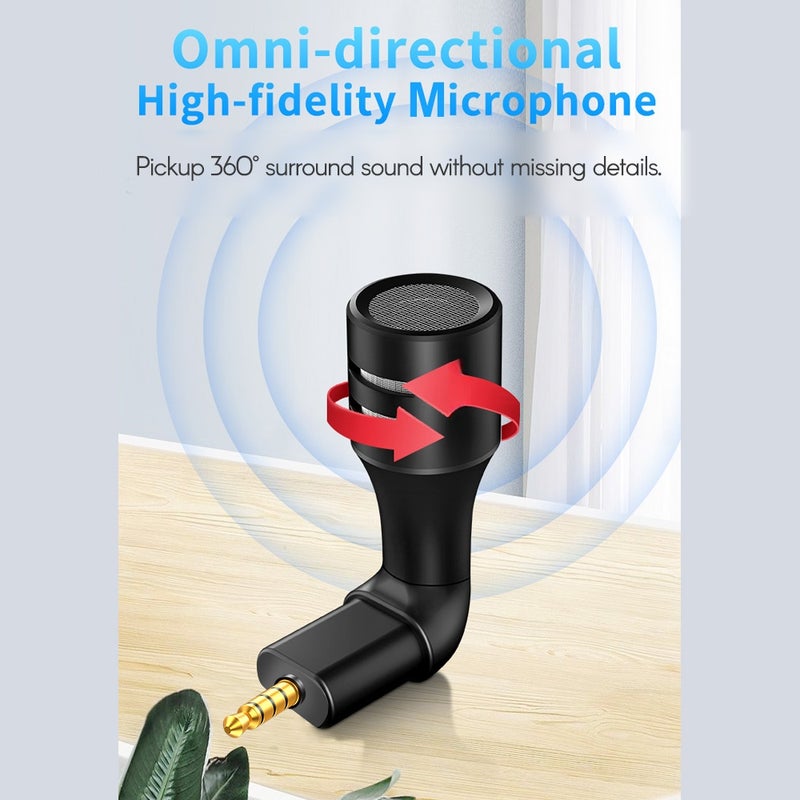 IEDiSTAR Mini Smartphone Video Microphone Cardioid Condenser Mic 3.5mm TRRS Plug CVC Active Noise Reduction Plug and Play with Foam Windshield for Android Phone Video Vlogging Interview Singing - Image 2
