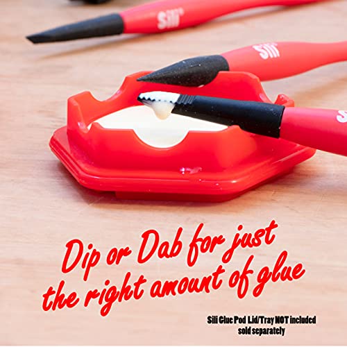 Sili Micro Glue Brush Applicator 3 Pack Set-Christmas Stocking Stuffers with Fine Tip • Chiseled Tip and Flat Tapered Tip Dual Profile Glue Brushes - Image 5